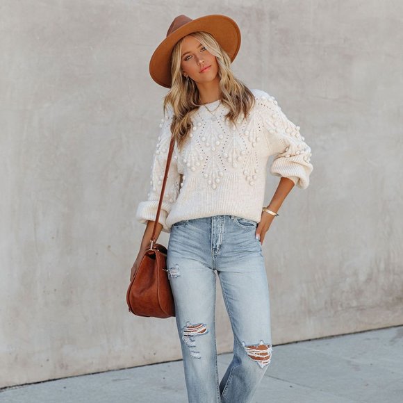 LAST ONE - ARENA KNIT POM SWEATER - Picture 7 of 11